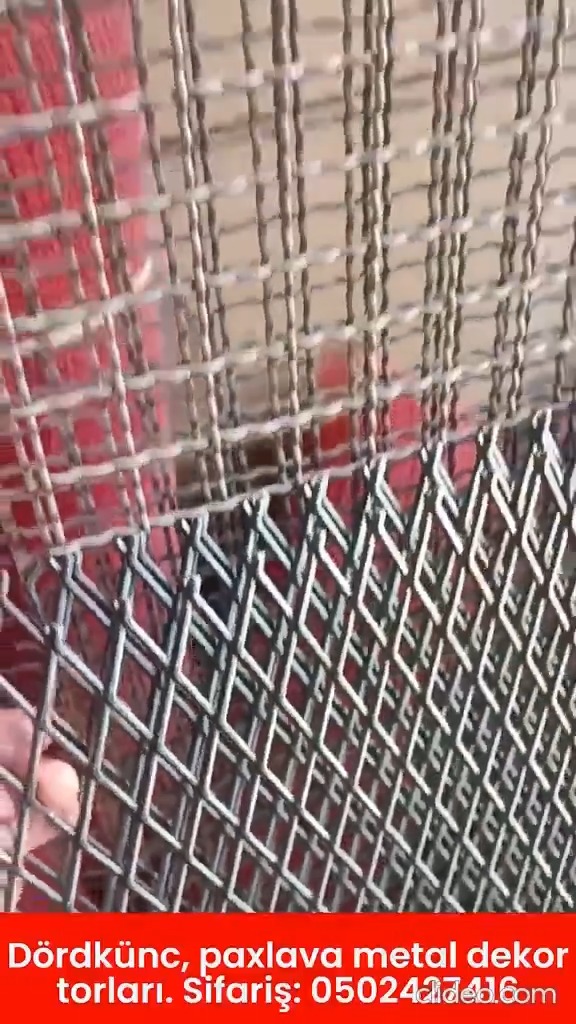 Square and diamond decorative metal mesh - Tenderyard