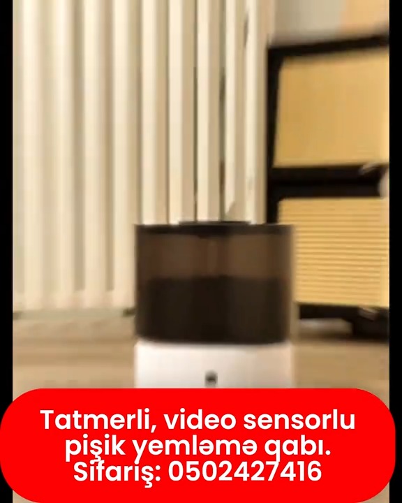 Taymerli, video sensorlu pişik yemləmə qabı - Tenderyard