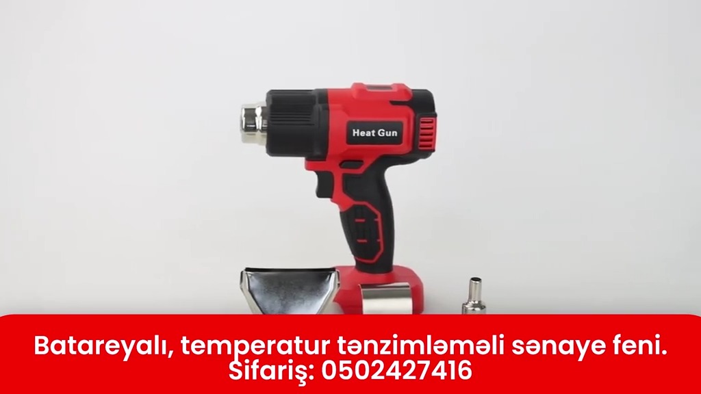 Battery-powered industrial heat gun with temperature control - Tenderyard