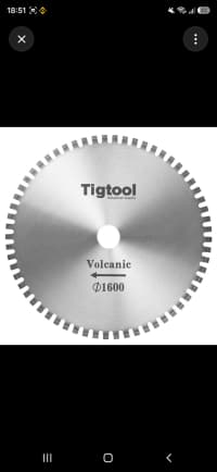 Tigtool Volcanic dairəvi mişar diski — şəkil 1