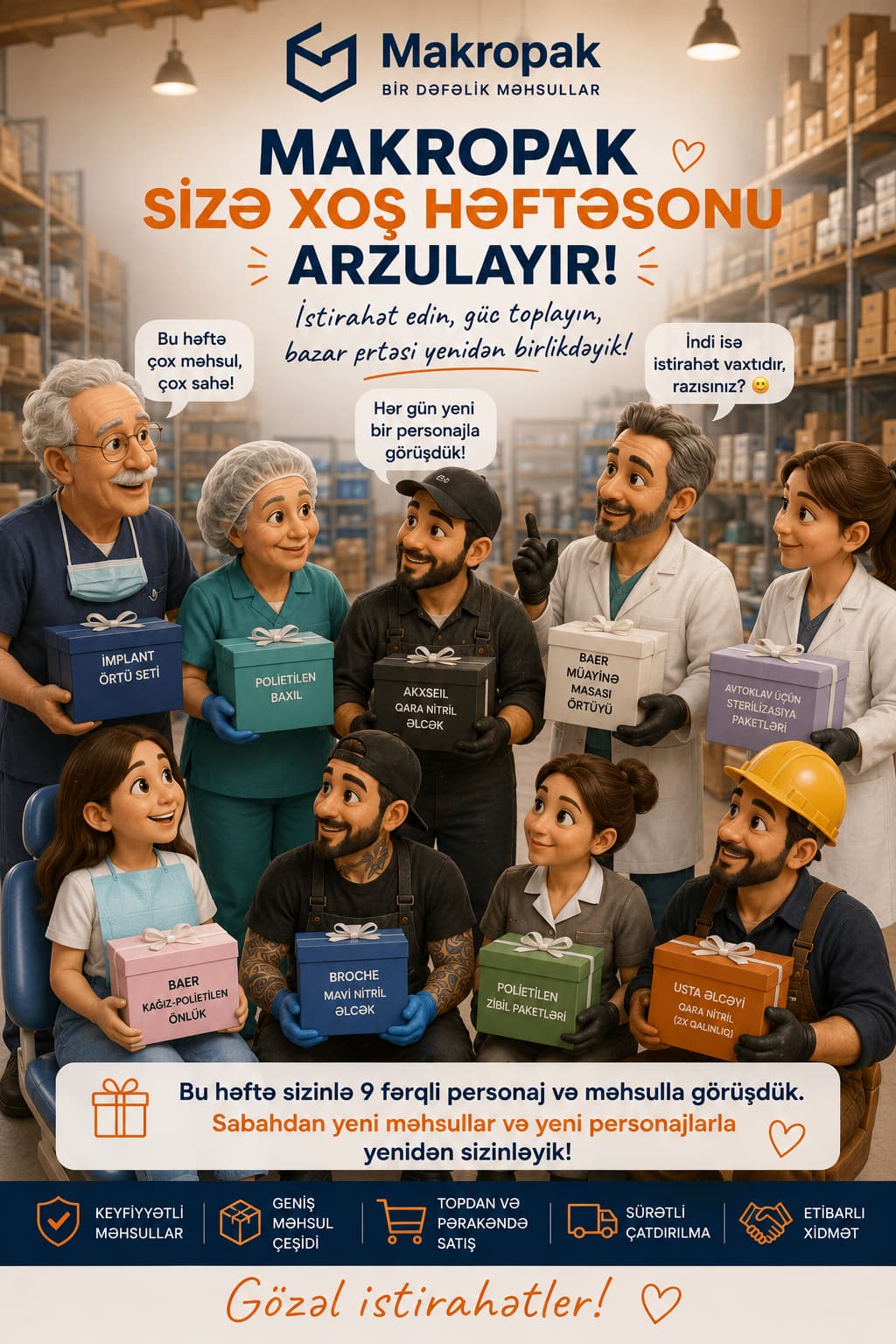 Makropak birdəfəlik tibbi və gigiyenik məhsullar