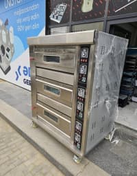 3 Mərtəbəli Qazlı Şirniyyat və Çörək Sobası (40x60) — şəkil 2