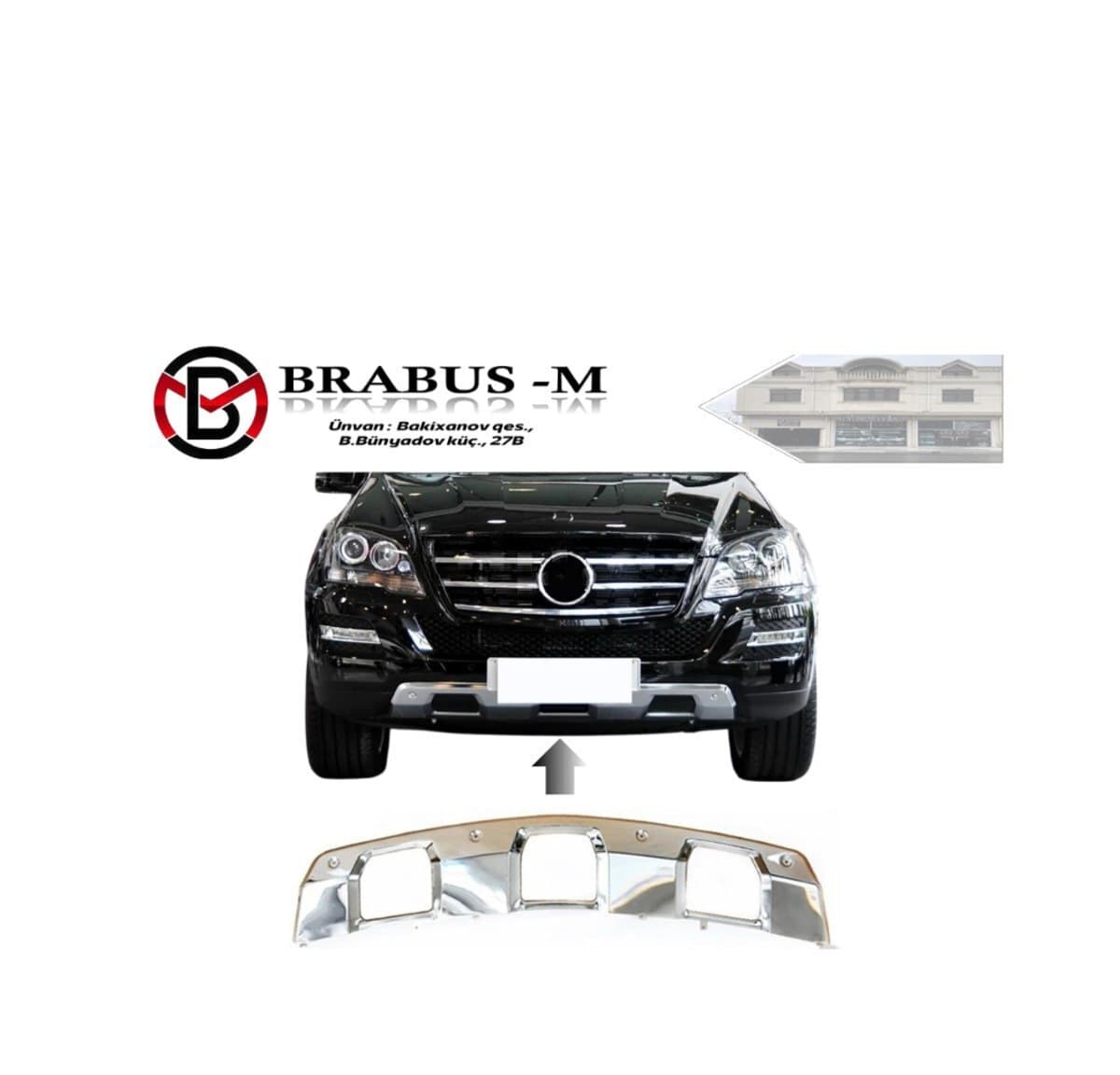 Ön bufer xromu Mercedes ML W164