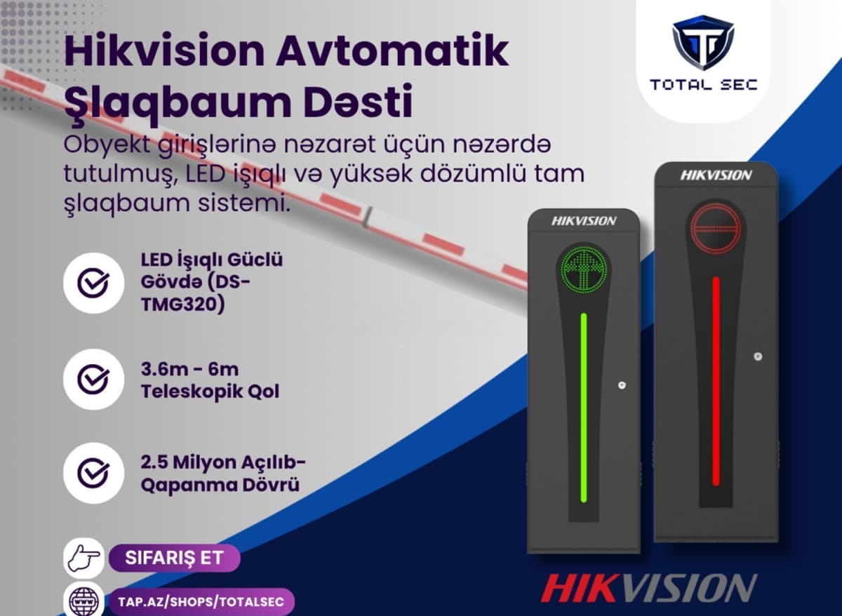 Şlaqbaum dəsti Hikvision DS-TMG320 (6 metr)