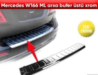 Arxa bufer üstü xromu Mercedes W166 ML — şəkil 4
