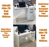  Yazı masası Ağ rəng  — şəkil 1