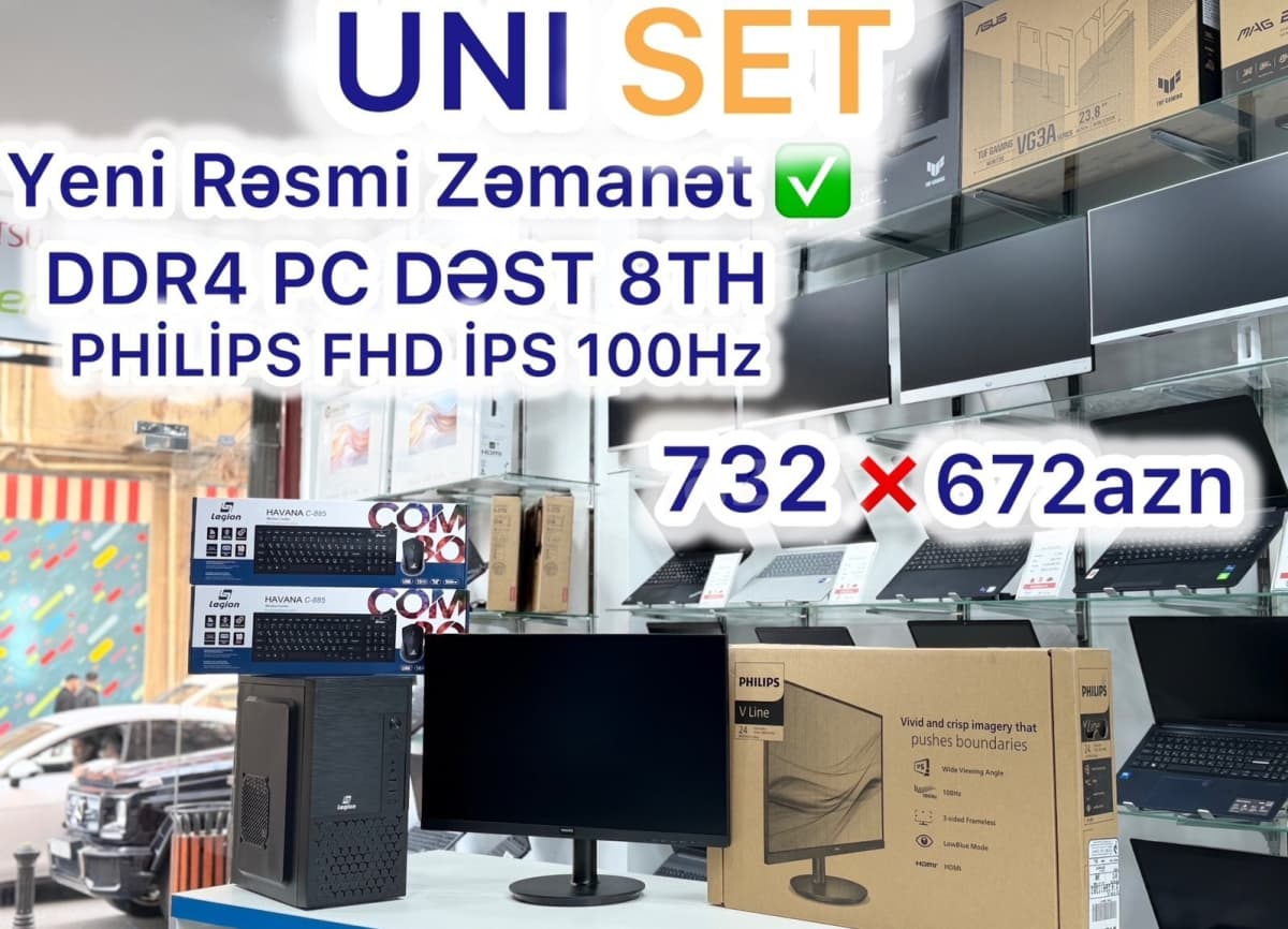 Intel i3 8th Gen, 8GB RAM, 240GB SSD, Philips 100Hz Monitor