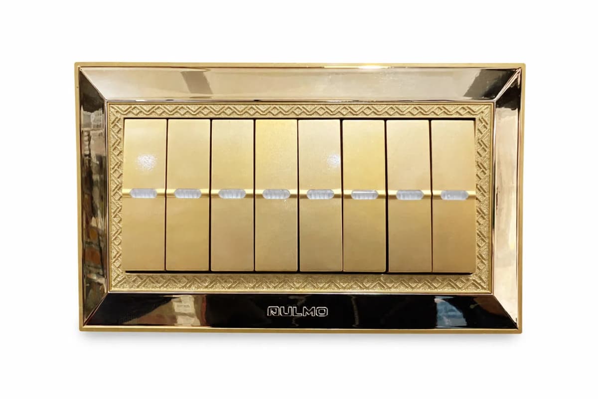 Aulmo 8 düyməli qızılı elektrik açarı