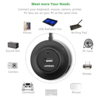 USB Hub Ugreen 4x USB 2.0 CR106 1m — şəkil 6