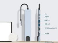 Type-C 4K Hub 8in1 adapter — şəkil 2