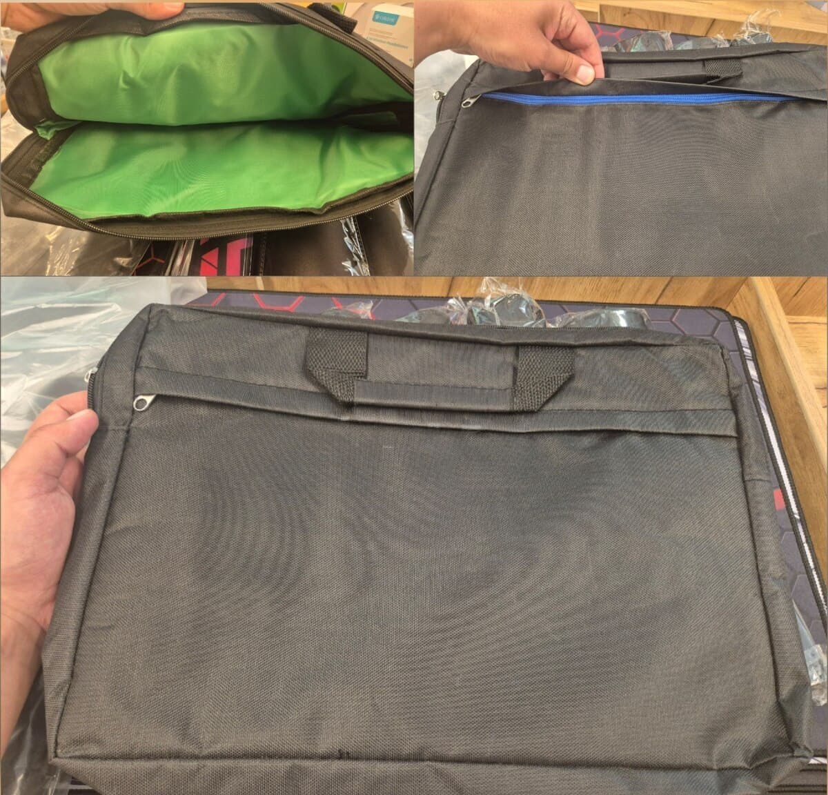 Laptop çantası Boz rəng