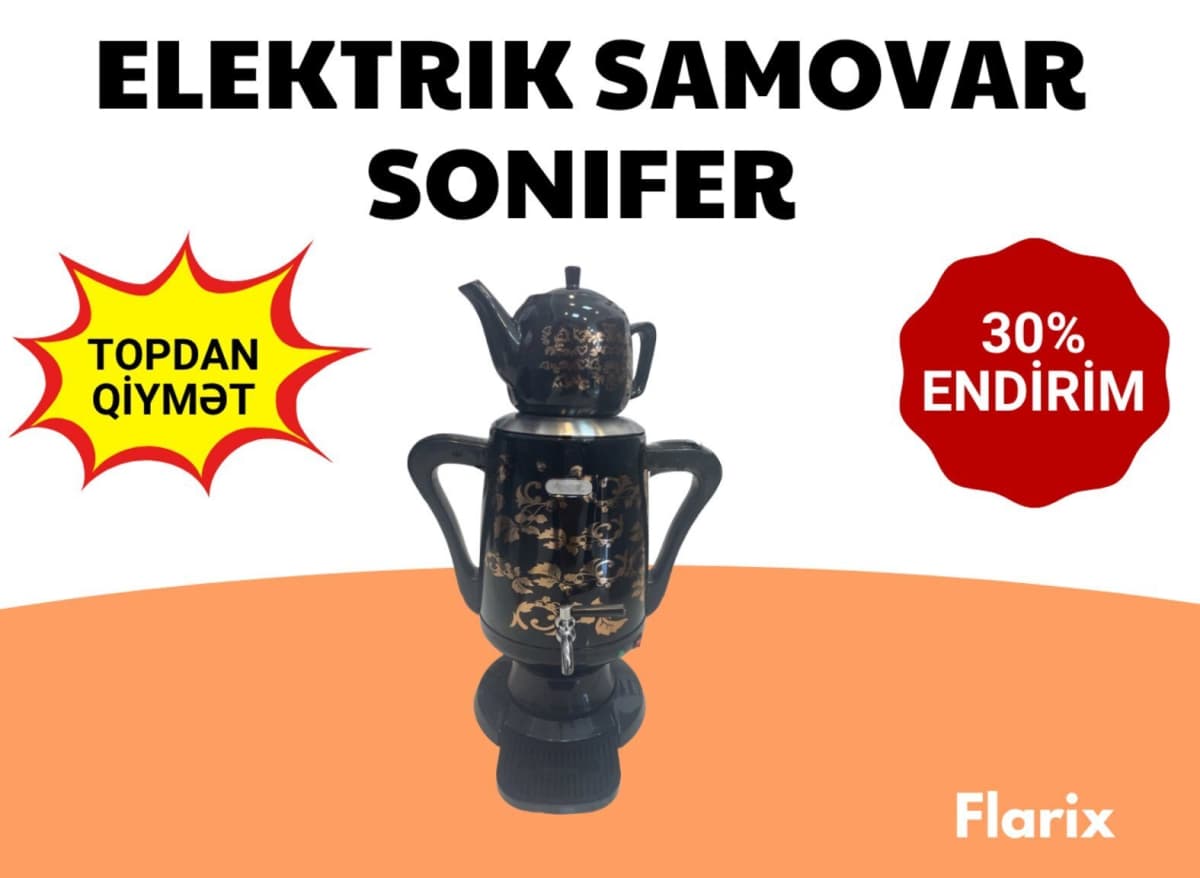 Samovar Paslanmayan polad material