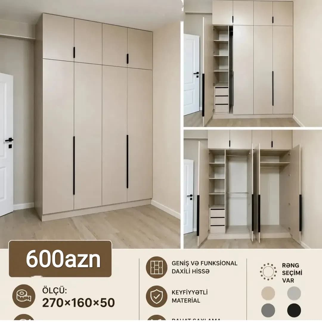 4 qapılı dolab