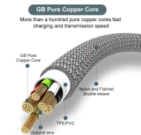 Qızılı rəng data kabel, USB — şəkil 5