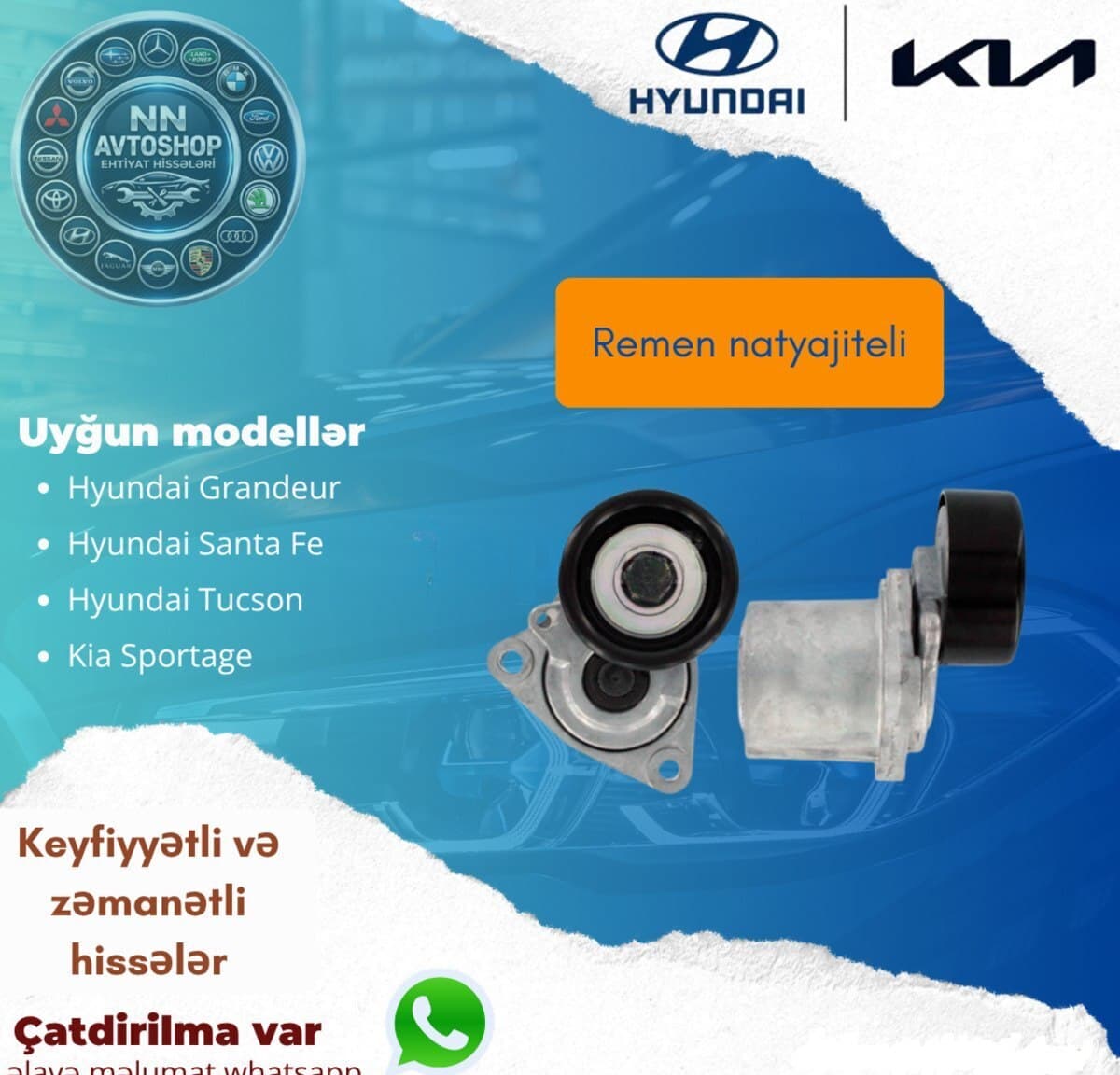 Kəmər tarımlayıcı roliki Hyundai Grandeur