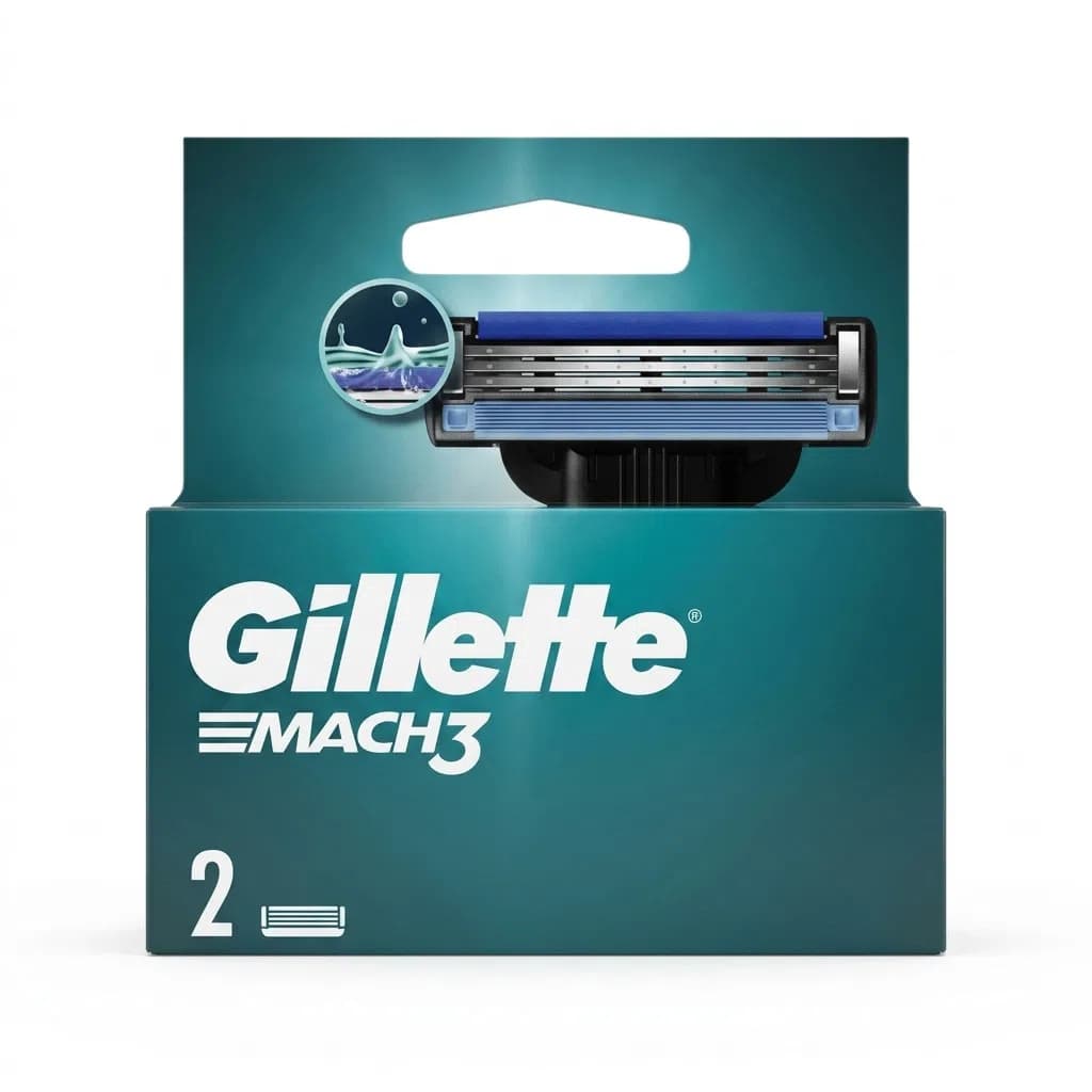 Gillette Mach3 Təraş üçün Dəyişdirilən Kasset, 2 ədəd