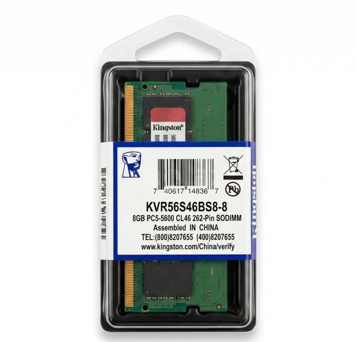 Operativ yaddaş Kingston DDR5 8GB 5600MHz SO-DIMM