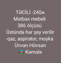 Mətbəx mebel dəsti Bənövşəyi rəng — şəkil 1