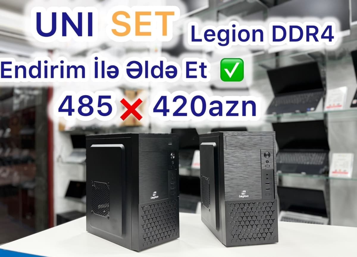 Legion DDR4 Intel i3-8th Masaüstü Kompüter Dəsti