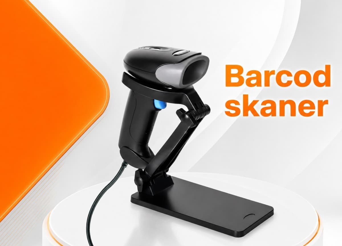 Barkod skaneri Naqilli Qara rəng