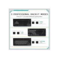 Mexaniki klaviatura Ajazz AK820 Black Red Switch — şəkil 4