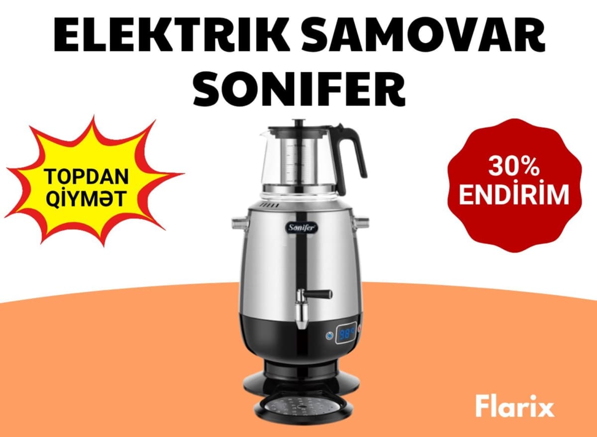Samovar Paslanmayan polad material