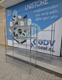 Paslanmaz Metal Rəf Sistemi (Stellaj) — şəkil 1