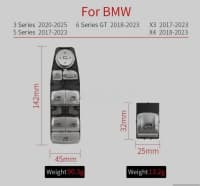 Şüşə qaldıran düymə bloku BMW G20, G30, X3, X5, X7 — şəkil 6