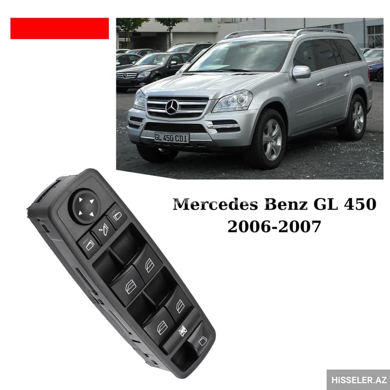 Şüşə qaldıran düymə bloku Mercedes GL