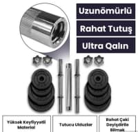 Nikel Çamadan Formalı Qantel Dəsti (20 kq və 30 kq) — şəkil 4