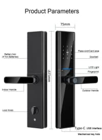 Ağıllı qapı kilidi Smart Lock S819-2 — şəkil 4