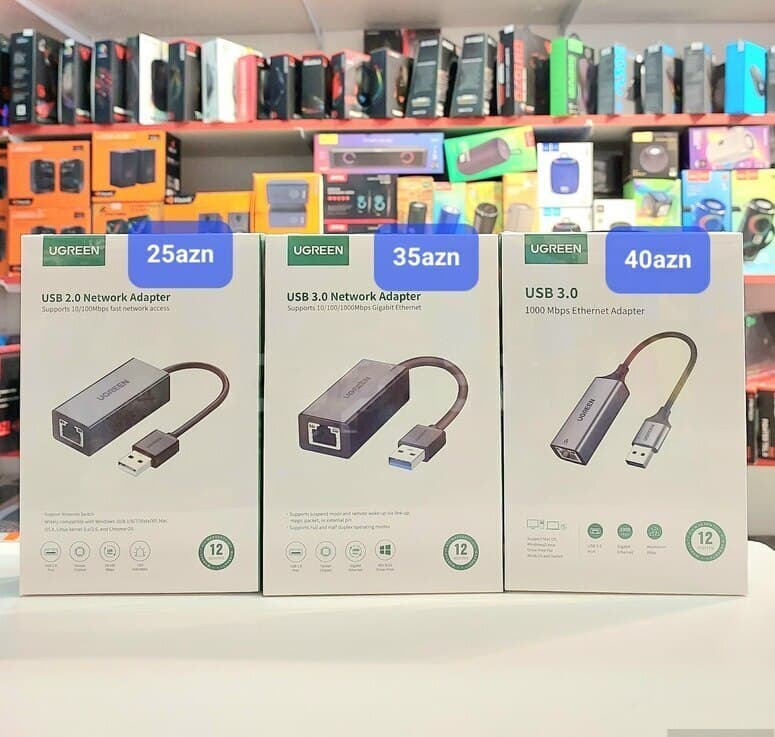 Ugreen USB to Ethernet Şəbəkə Adapteri
