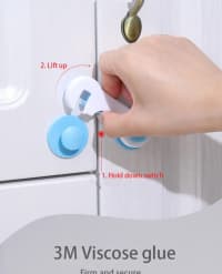 Şkaf kilidi uşaq üçün plastik çəhrayı — şəkil 5