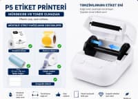P5 Portativ Termal Barkod və Etiket Printeri — şəkil 3