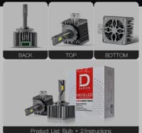 LED fara lampaları D1S, D2S, D3S, D4S, D5S, D8S — şəkil 4