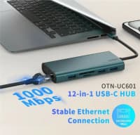 USB Hub Onten UC601 12-in-1 — şəkil 5