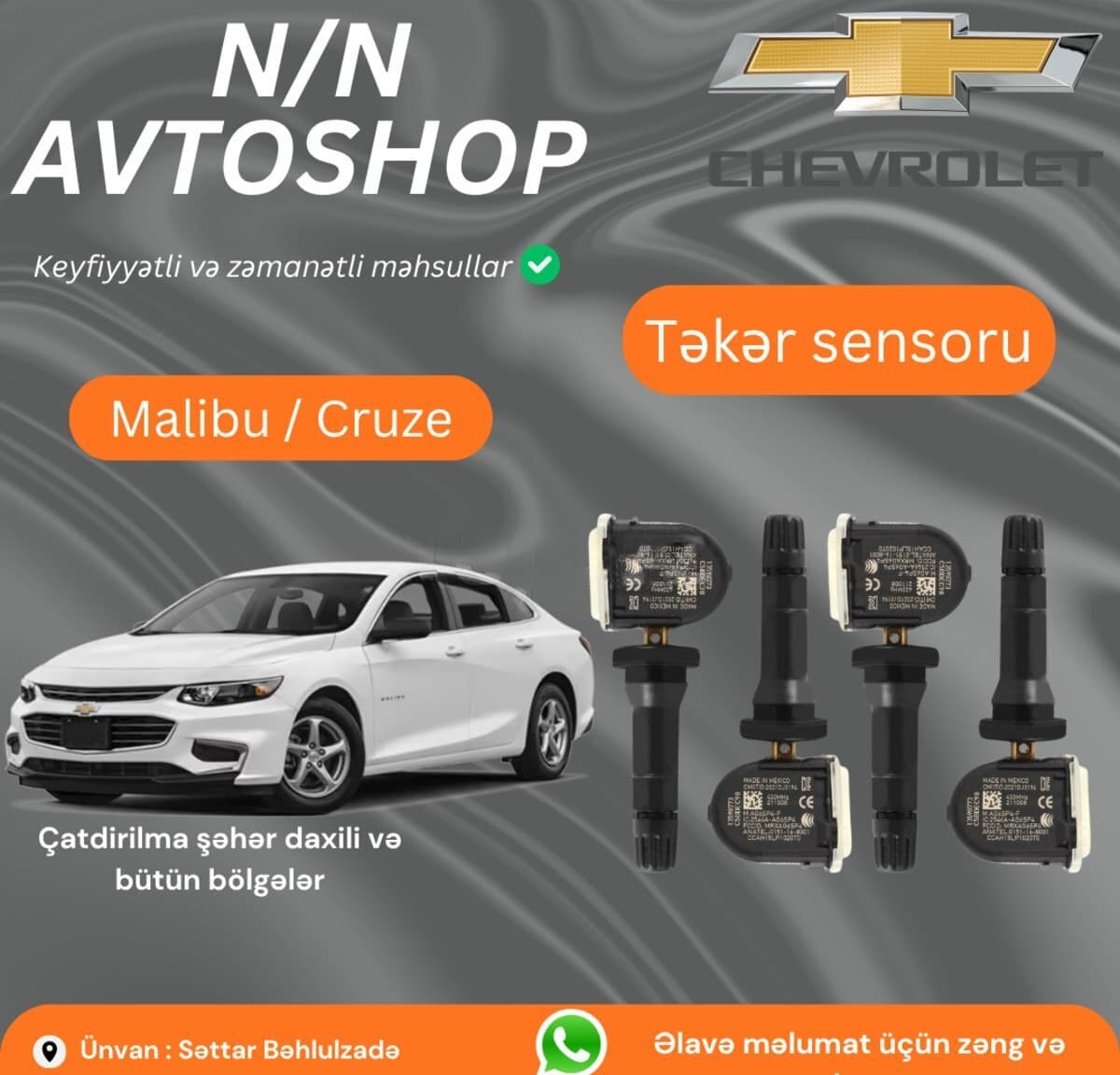 Təkər sensoru Chevrolet Malibu