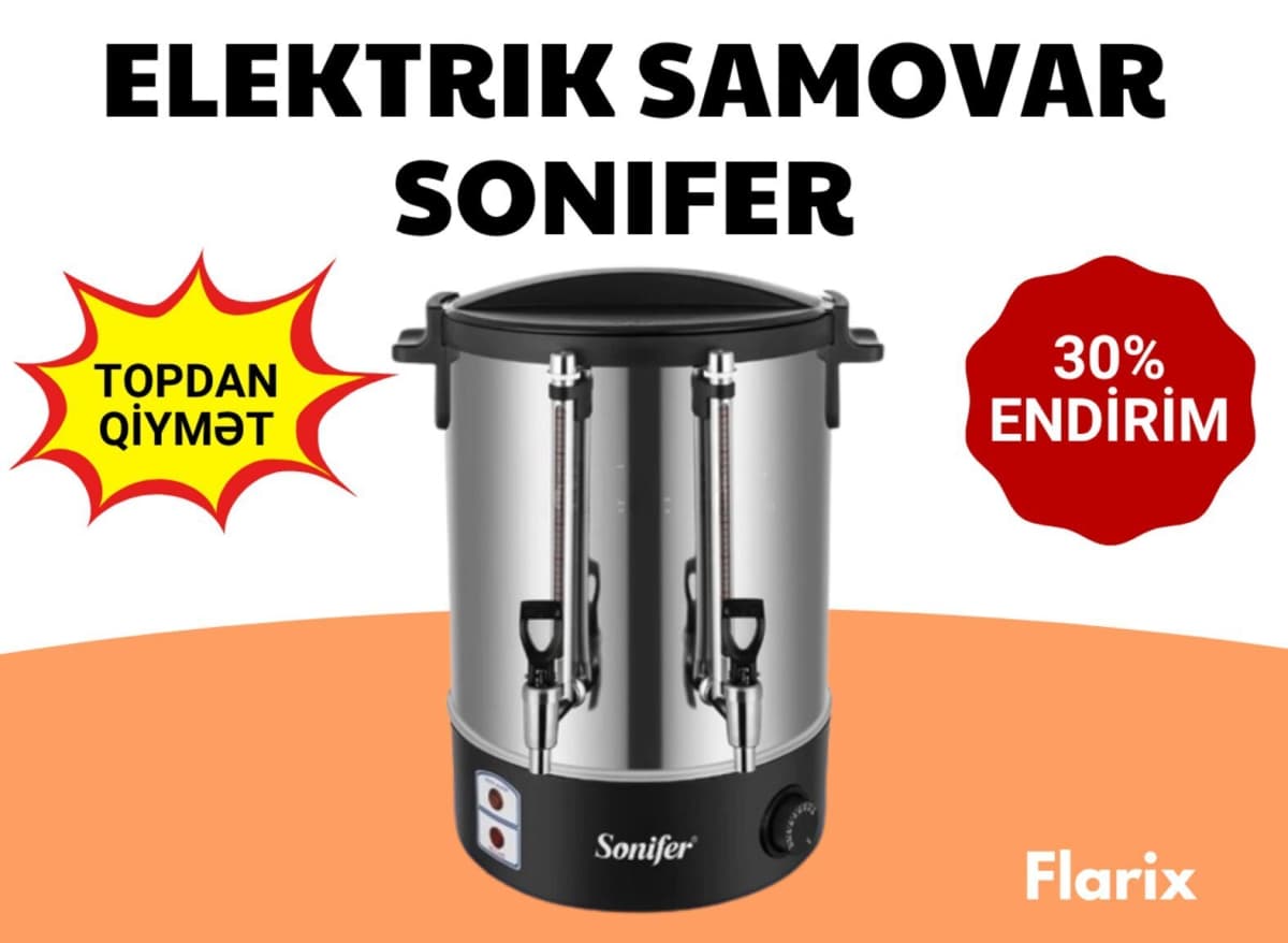 Samovar Paslanmayan polad material