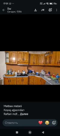 Mətbəx mebel dəsti Açıq narıncı rəng — şəkil 2