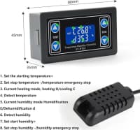 Termostat XY-WTH1 rütubət və temperatur tənzimləyici — şəkil 4