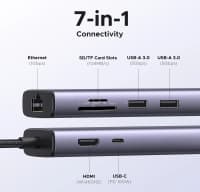 Multiport adapter Ugreen 7-in-1 USB-C CM512 — şəkil 3