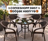 Masa-stul dəsti, Qəhvəyi rəng — şəkil 1