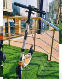 Uniseks uşaq skuteri, Yığılan skuter, Qırmızı rəng — şəkil 2
