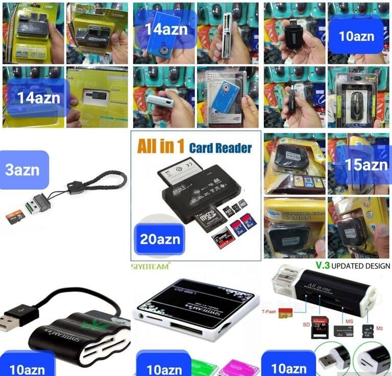USB Yaddaş Kartı Oxuyucu (Card Reader)