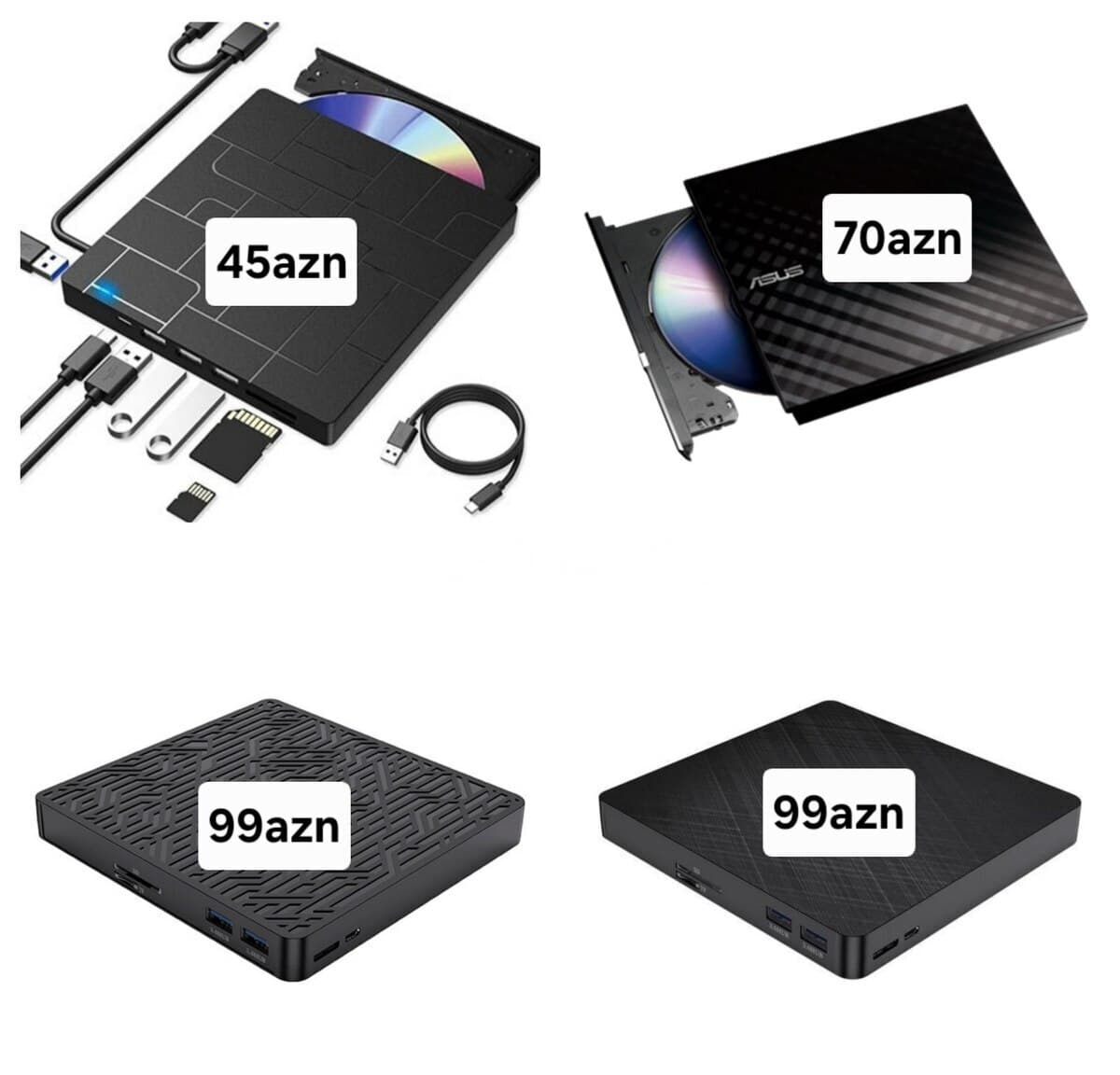 Xarici USB DVD RW Disk Oxuyucu və Yazıcı