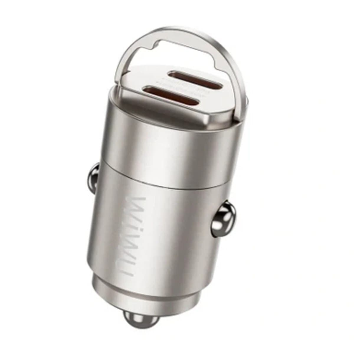 Avtomobil şarj cihazı 30W Nano C+C Fast Car Charger WI-QC029