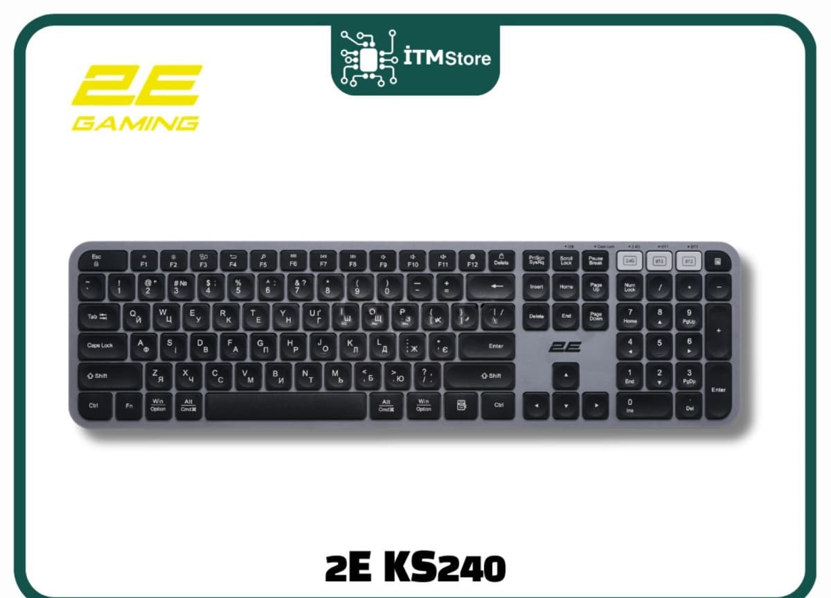 Klaviatura 2E KS240 2E-KS240WG Wireless/BT