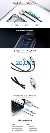 Qara rəng data kabel, USB — şəkil 1