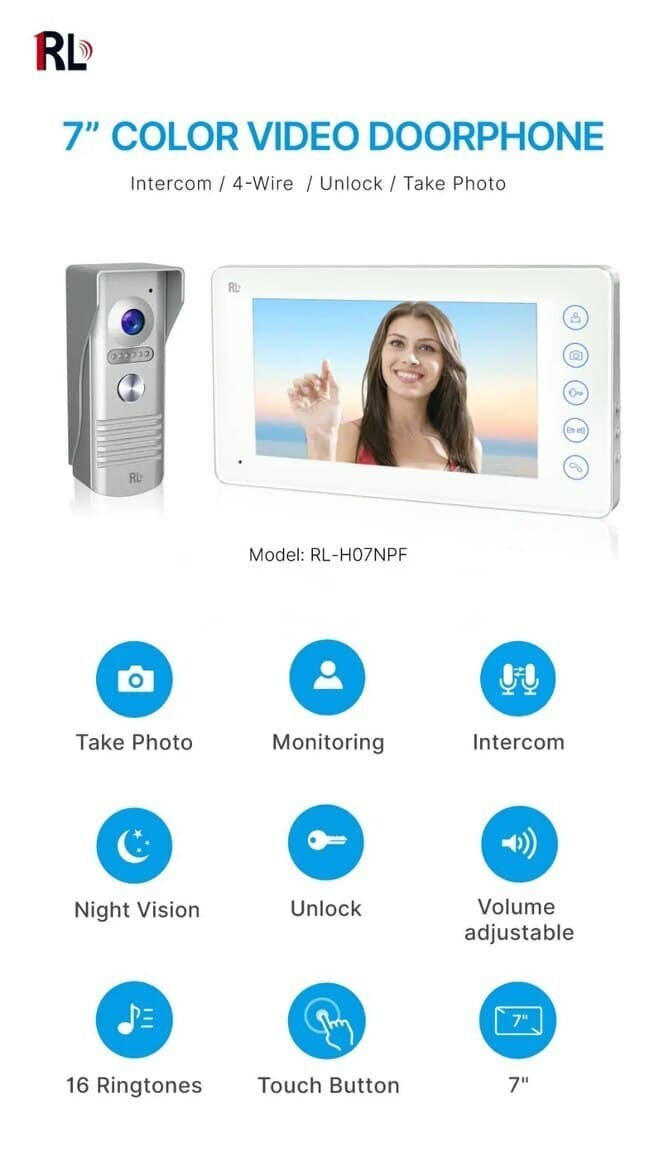 Video domofon RL-H07NPF 7 düym