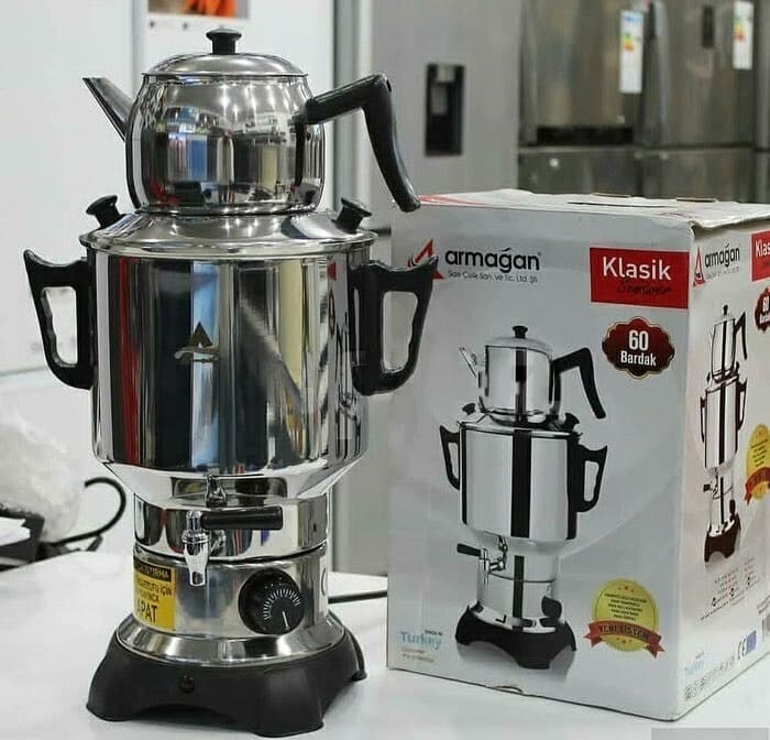 Samovar Paslanmayan polad material